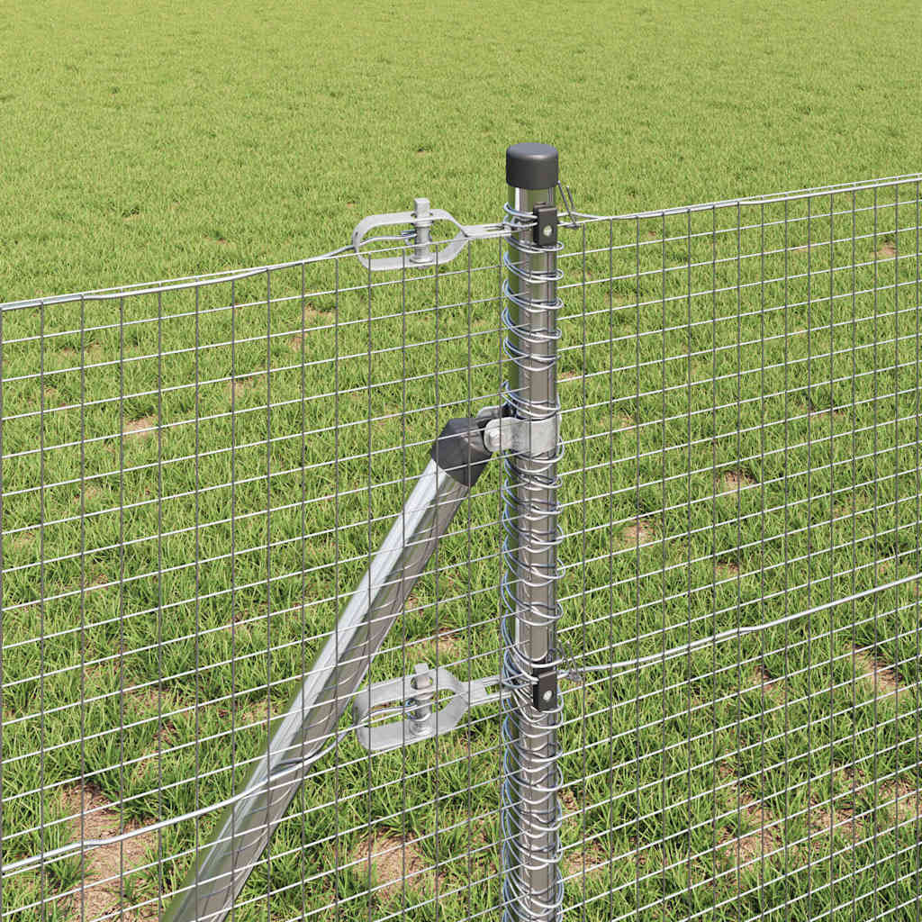 Temeljna zavarena žičana ograda 100 x 0,8 m Srebrna Mreža