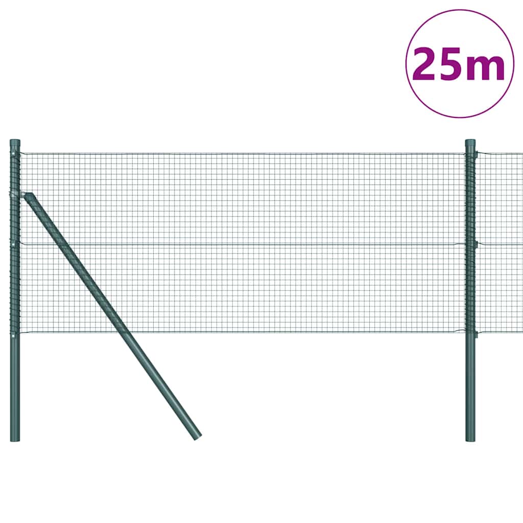 Temeljna zavarena žičana ograda 25 x 0,4 m Zelena Mreža