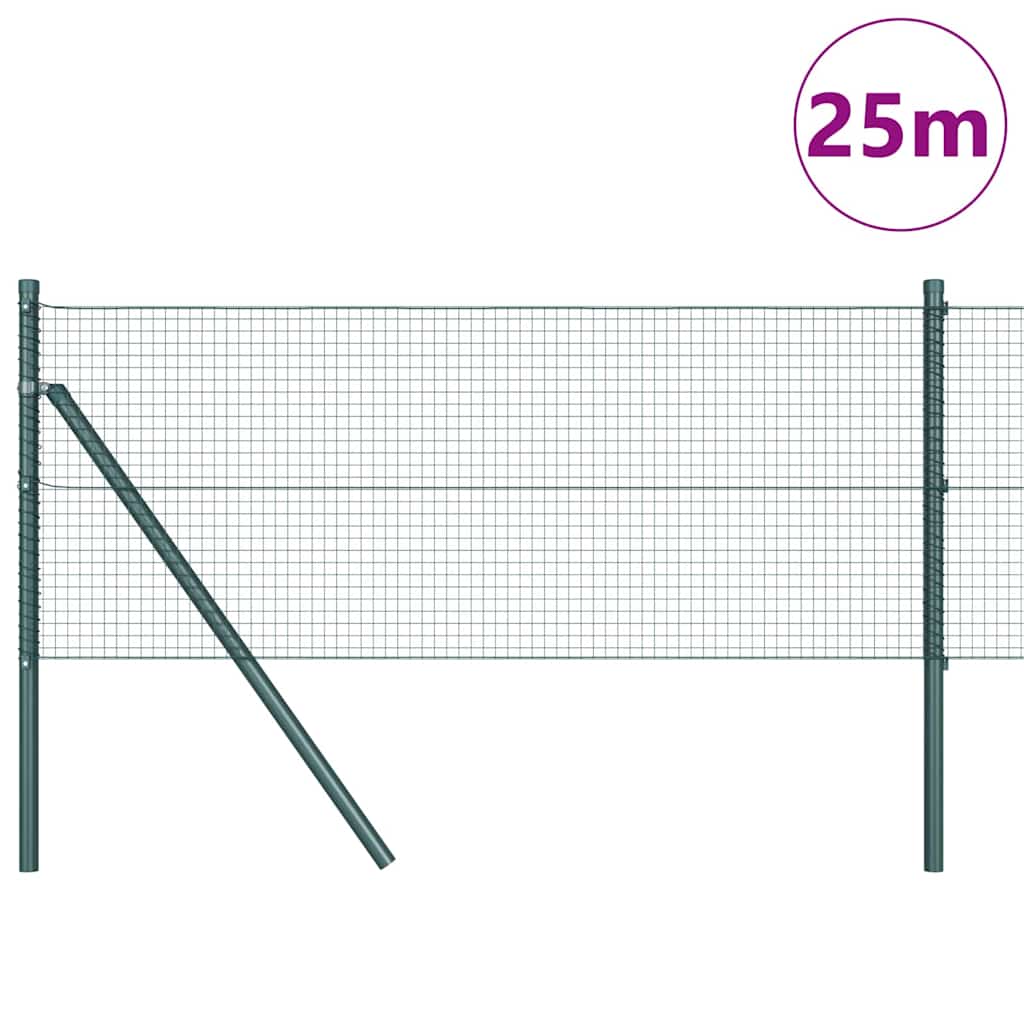 Temeljna zavarena žičana ograda 25 x 0,4 m Zelena Mreža
