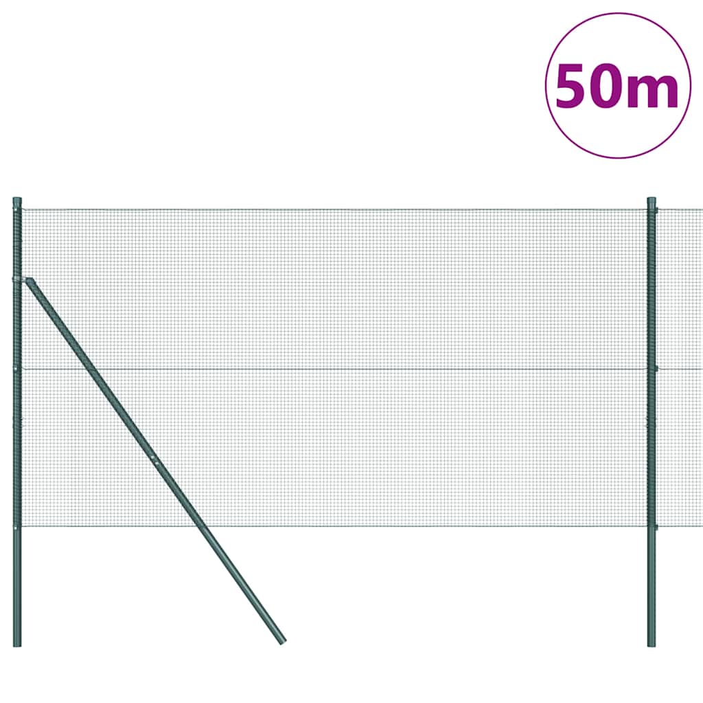 Temeljna zavarena žičana ograda 50 x 1,5 m Zelena Mreža