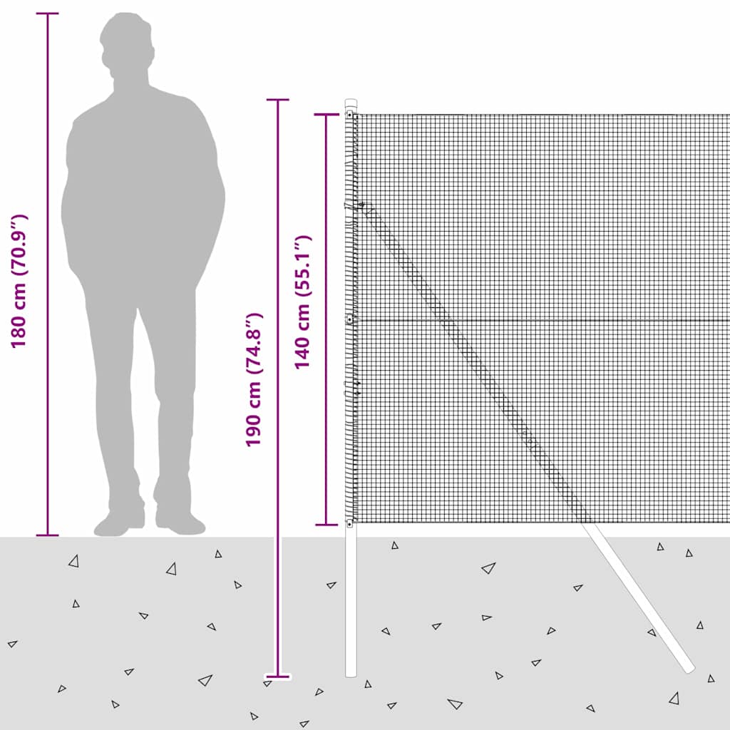 Temeljna zavarena žičana ograda 10 x 1,4 m (Š x V)