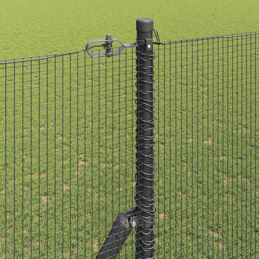 Temeljna zavarena žičana ograda 25 x 1,6 m Siva Mreža
