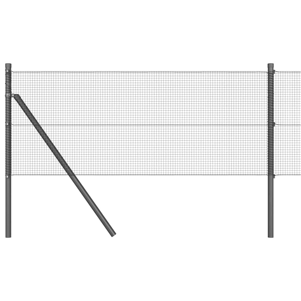 Temeljna zavarena žičana ograda 50 x 0,4 m Siva Mreža