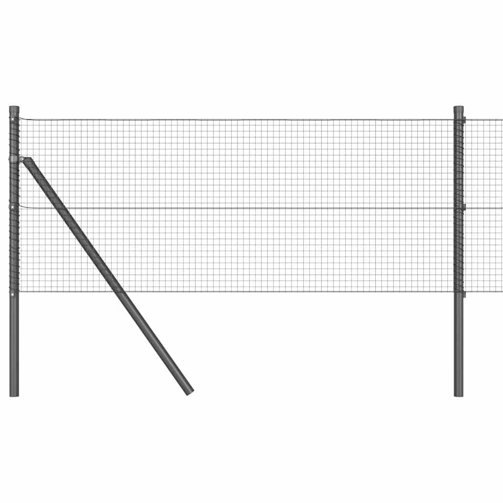Temeljna zavarena žičana ograda 50 x 0,4 m Siva Mreža