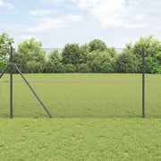 Temeljna zavarena žičana ograda 50 x 1,4 m Siva Mreža