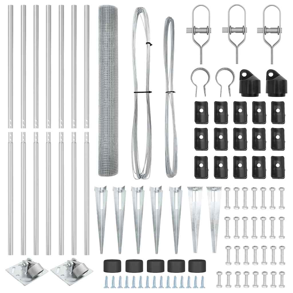 Zavareno žičano ograđivanje s bodljama 10 x 1,2 m Srebrna Mreža