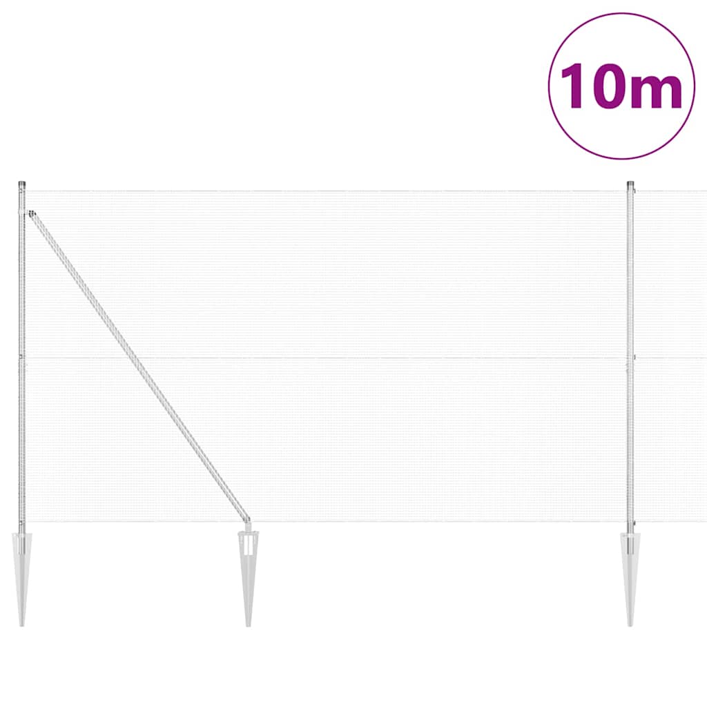 Zavareno žičano ograđivanje s bodljama 10 x 1,5 m Srebrna Mreža