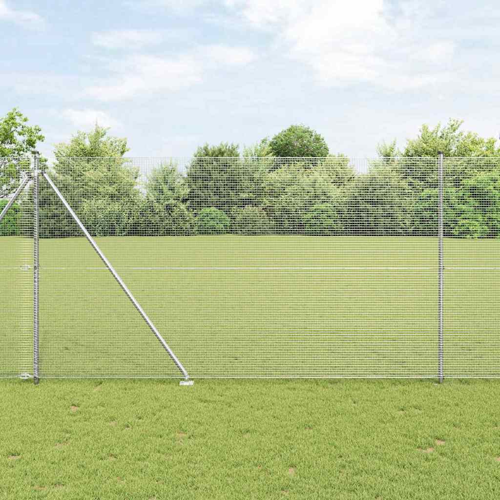 Zavareno žičano ograđivanje s bodljama 10 x 1,5 m Srebrna Mreža