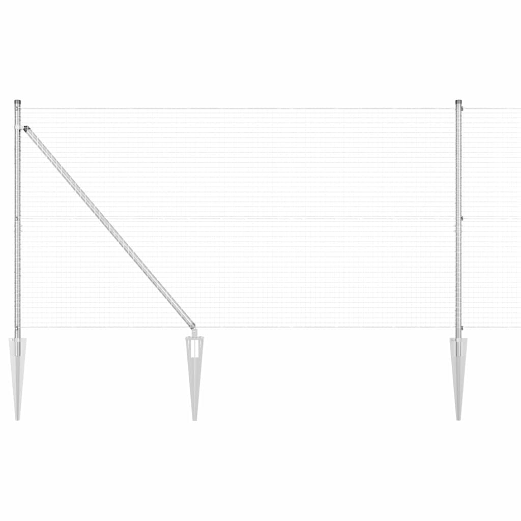 Zavareno žičano ograđivanje s bodljama 25 x 1,2 m Srebrna Mreža
