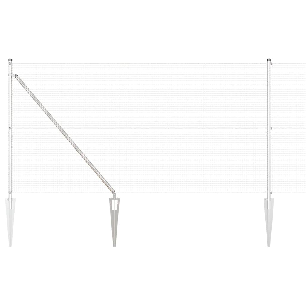 Zavareno žičano ograđivanje s bodljama 25 x 1,4 m Srebrna Mreža