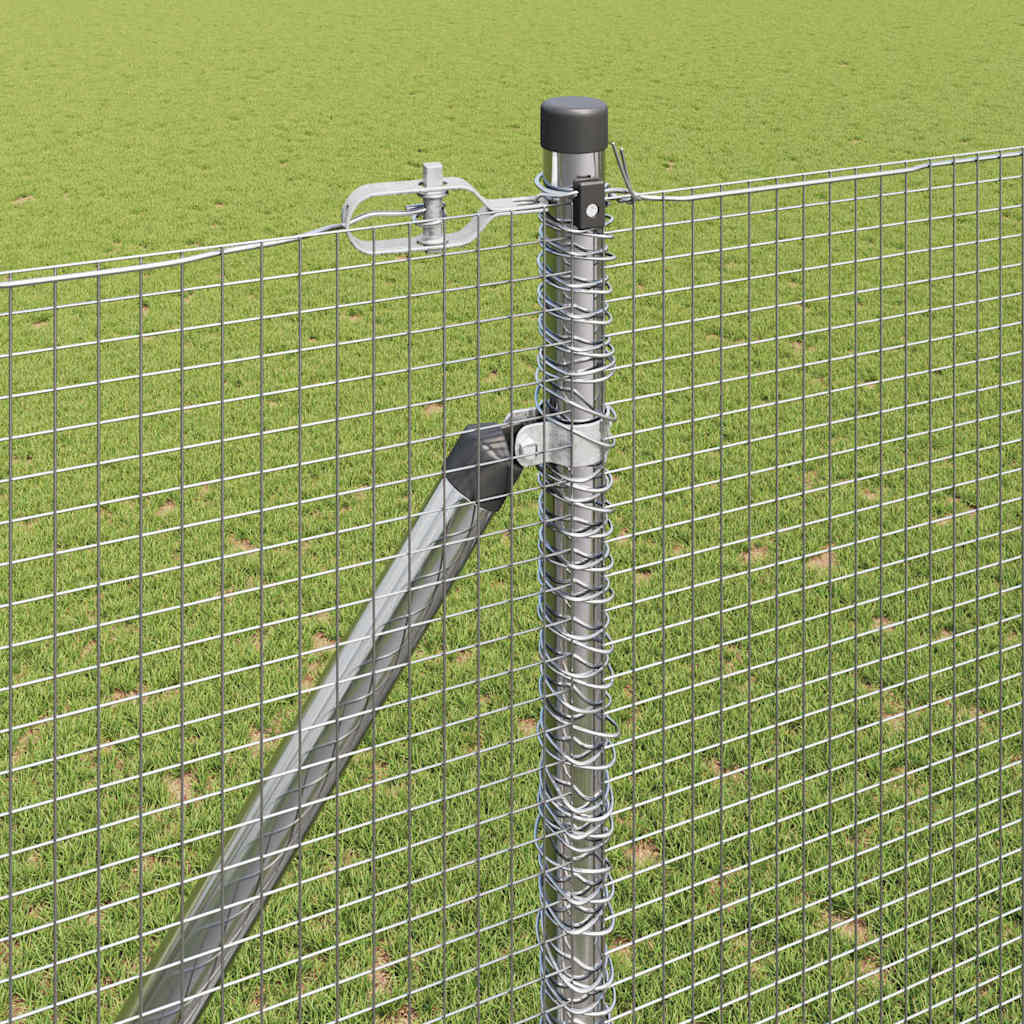 Zavareno žičano ograđivanje s bodljama 25 x 1,6 m Srebrna Mreža