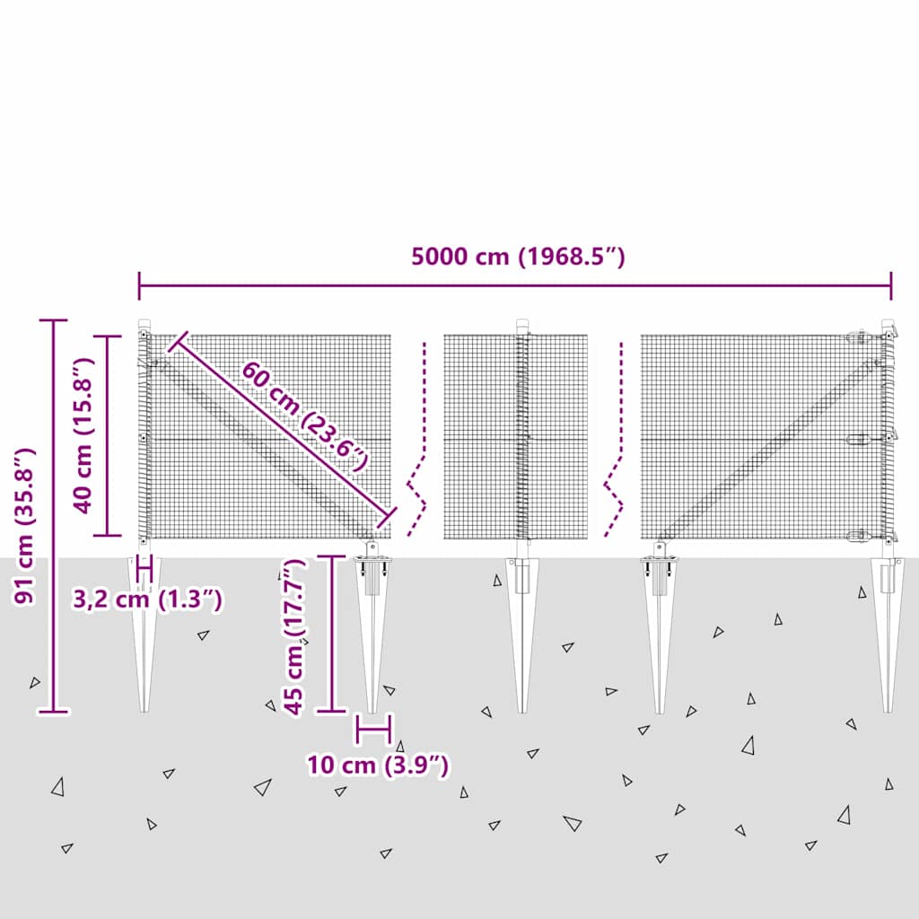 Zavareno žičano ograđivanje s bodljama 50 x 0,4 m Srebrna Mreža