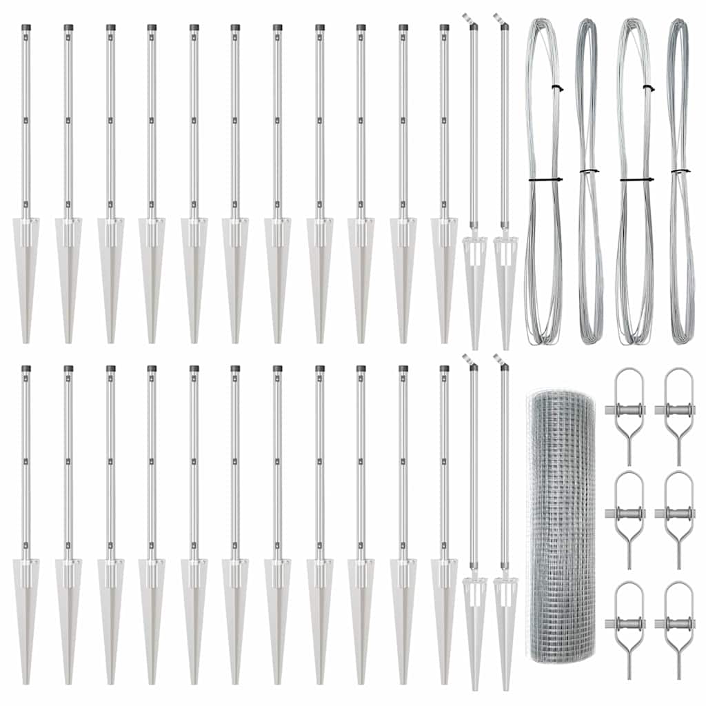 Zavareno žičano ograđivanje s bodljama 50 x 0,8 m Srebrna Mreža