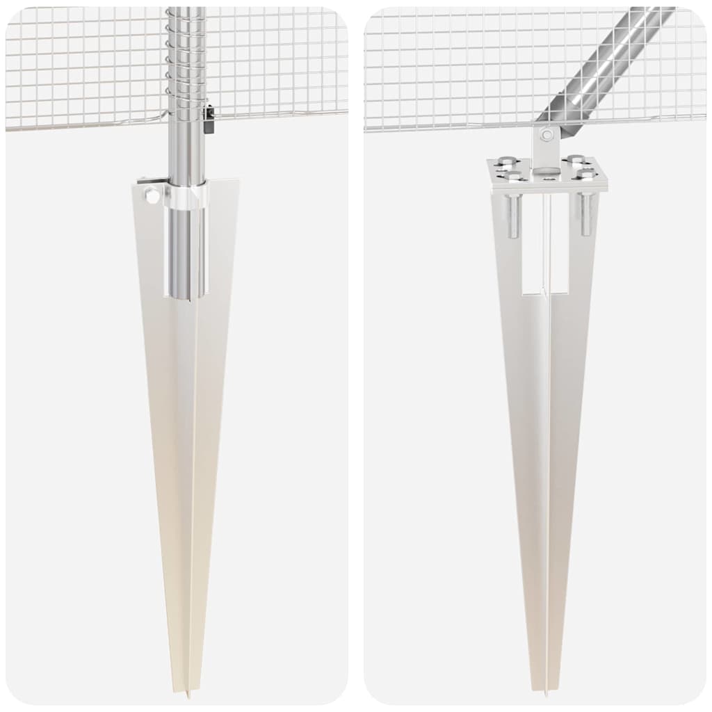 Zavareno žičano ograđivanje s bodljama 50 x 1,5 m Srebrna Mreža