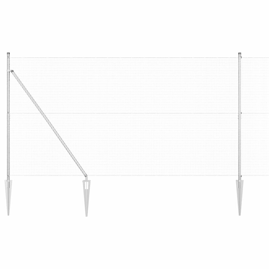 Zavareno žičano ograđivanje s bodljama 50 x 1,5 m Srebrna Mreža
