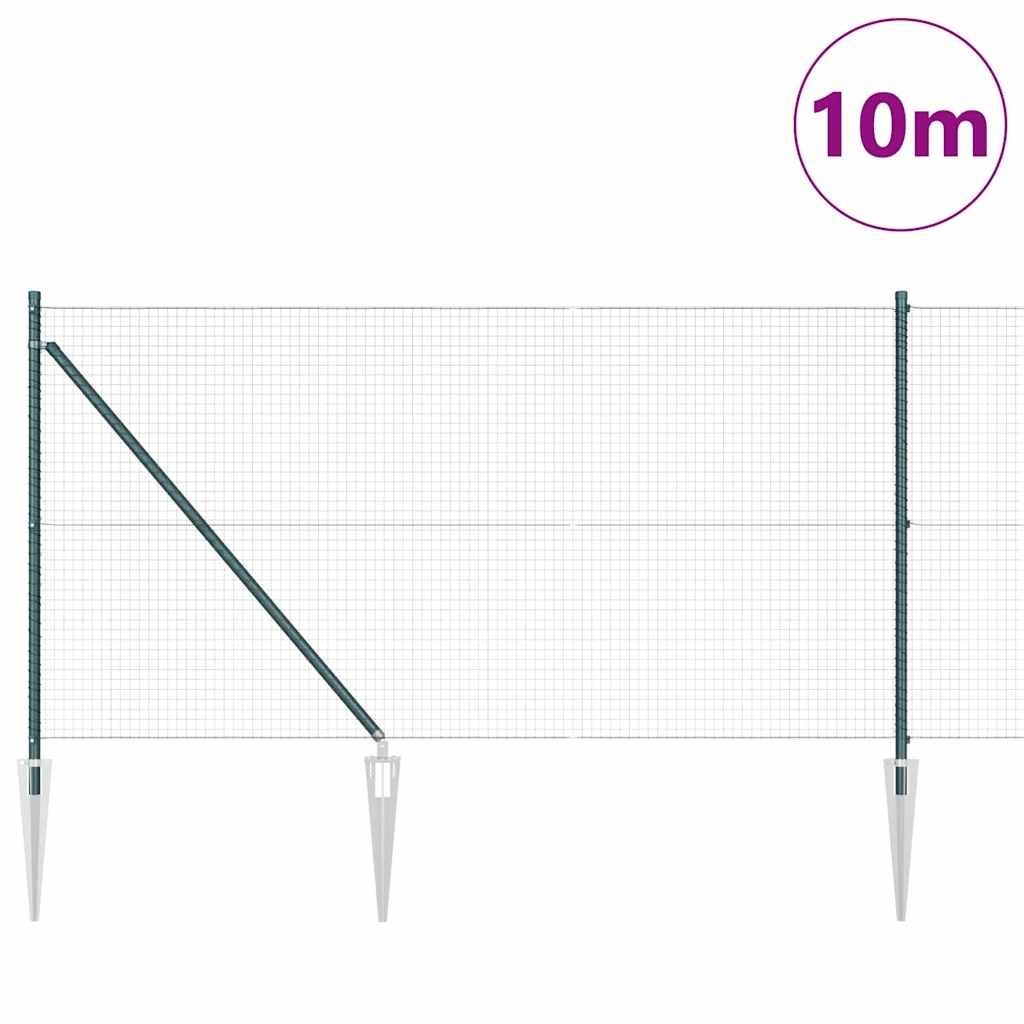 Zavareno žičano ograđivanje s bodljama 10 x 1 m Zelena Mreža