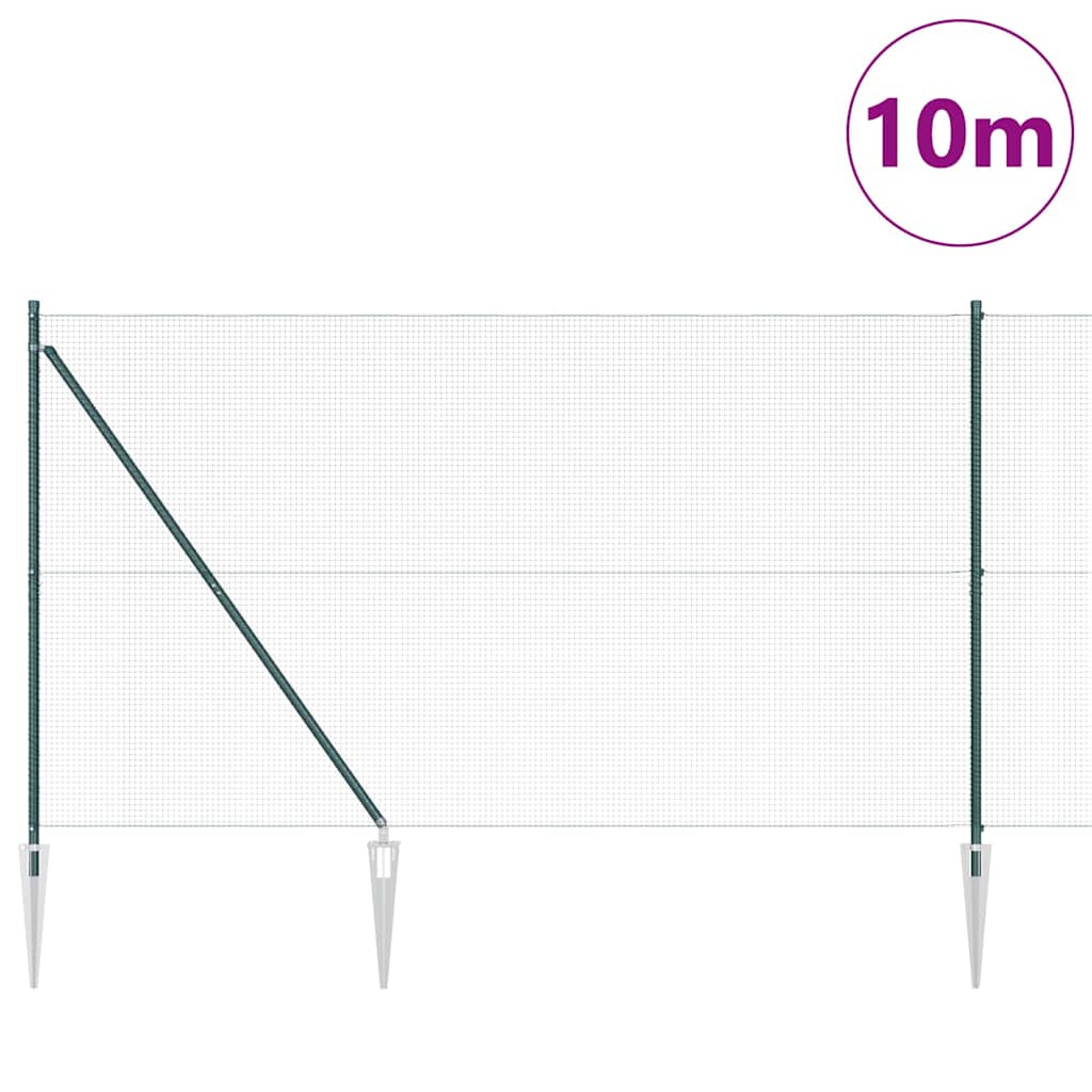 Zavareno žičano ograđivanje s bodljama 10 x 1,5 m Zelena Mreža