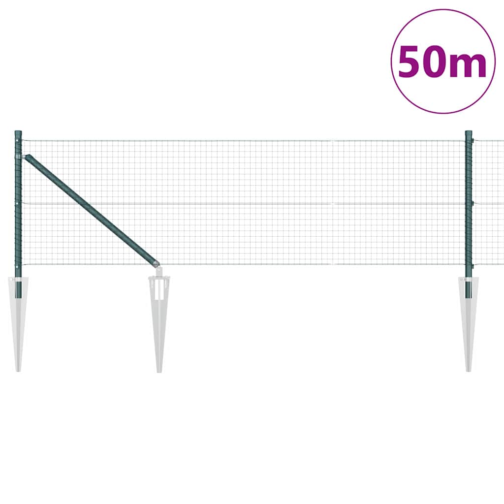 Zavareno žičano ograđivanje s bodljama 50 x 0,4 m Zelena Mreža