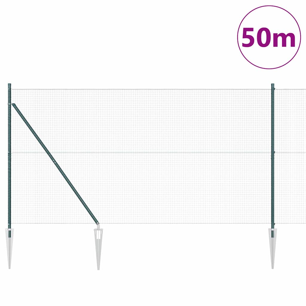 Zavareno žičano ograđivanje s bodljama 50 x 1,4 m Zelena Mreža