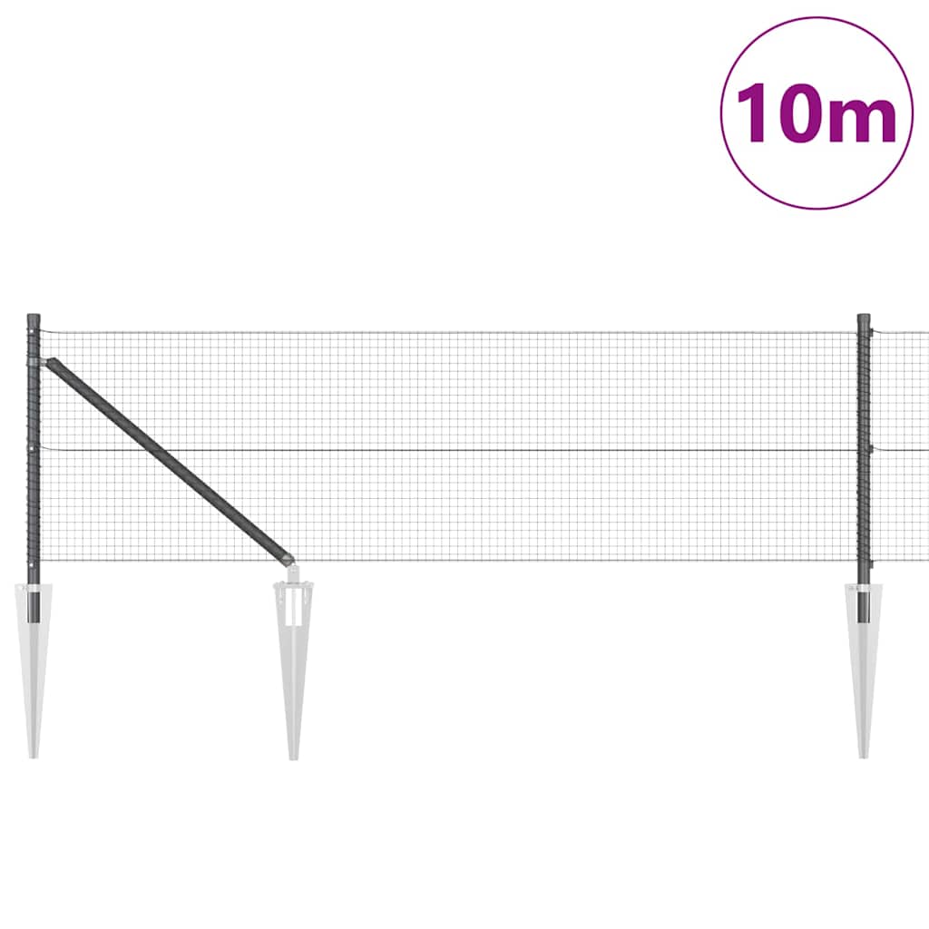 Zavareno žičano ograđivanje s bodljama 10 x 0,8 m Siva Mreža