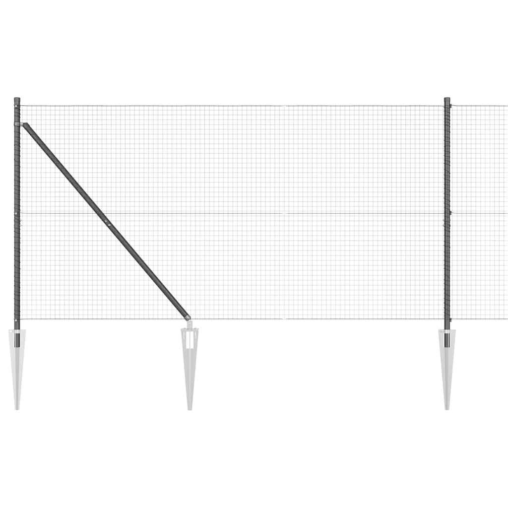 Zavareno žičano ograđivanje s bodljama 10 x 1,4 m Siva Mreža