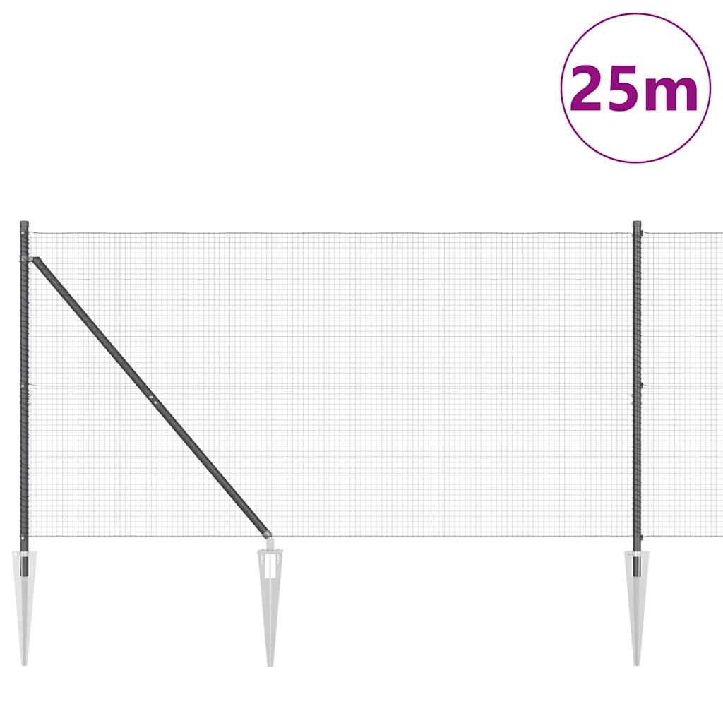 Zavareno žičano ograđivanje s bodljama 25 x 1,2 m Siva Mreža