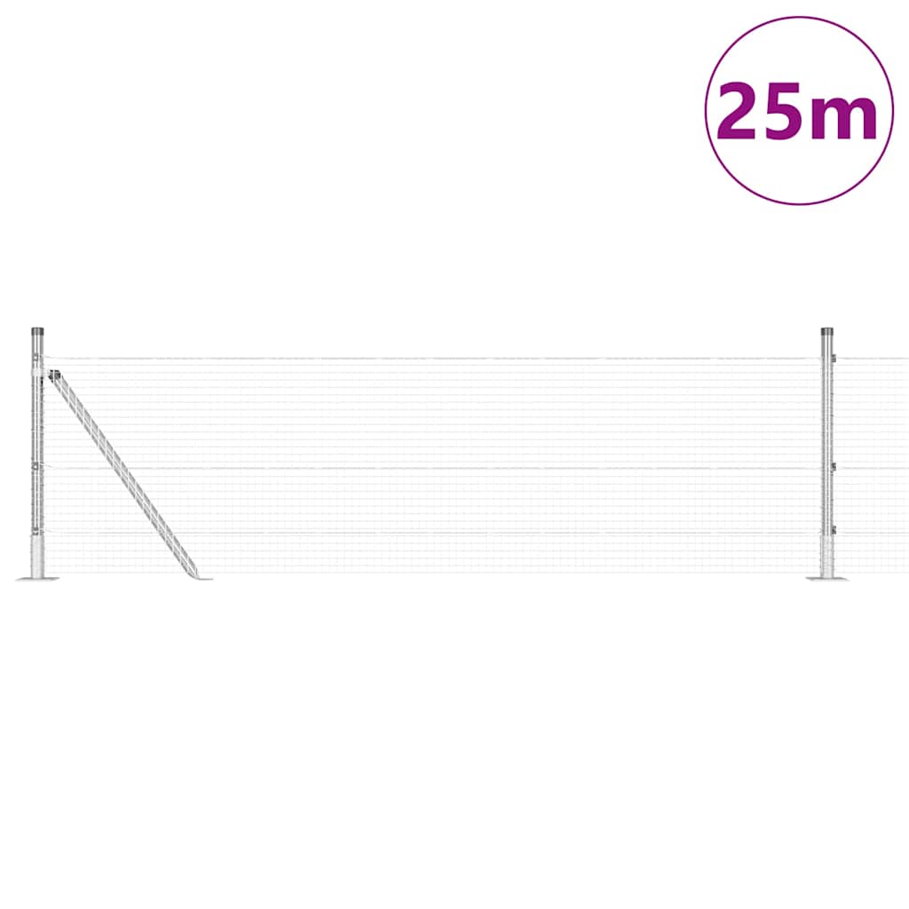 Zavareno žičano ogradno mreža s betonskom podlogom 25 x 0,5 m