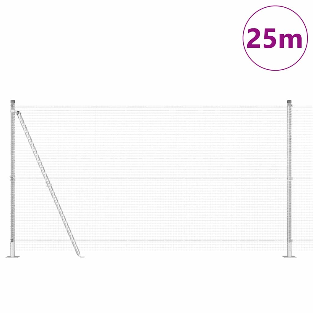 Zavareno žičano ogradno mreža s betonskom podlogom 25 x 1,2 m