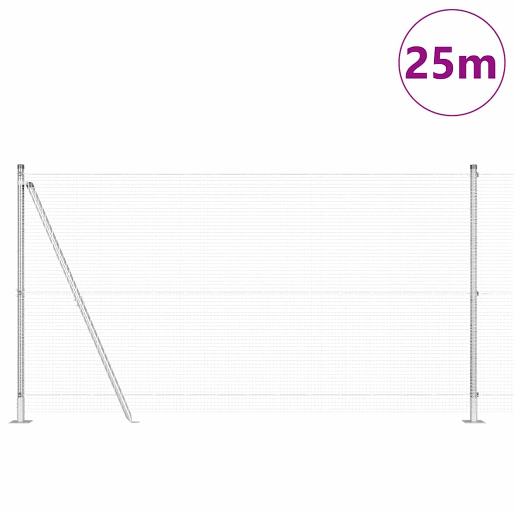 Zavareno žičano ogradno mreža s betonskom podlogom 25 x 1,2 m