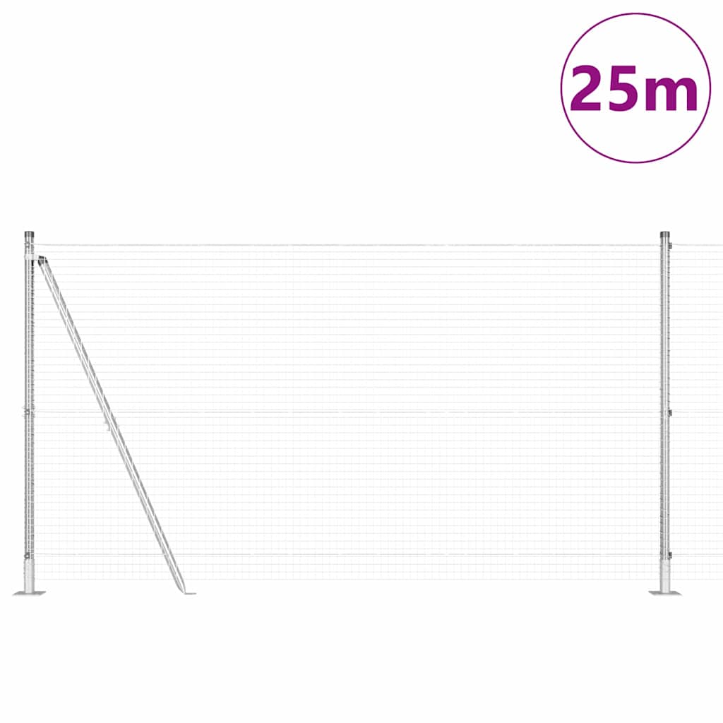 Zavareno žičano ogradno mreža s betonskom podlogom 25 x 1,2 m