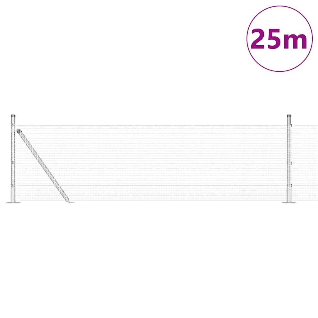 Zavareno žičano ogradno mreža s betonskom podlogom 25 x 0,5 m