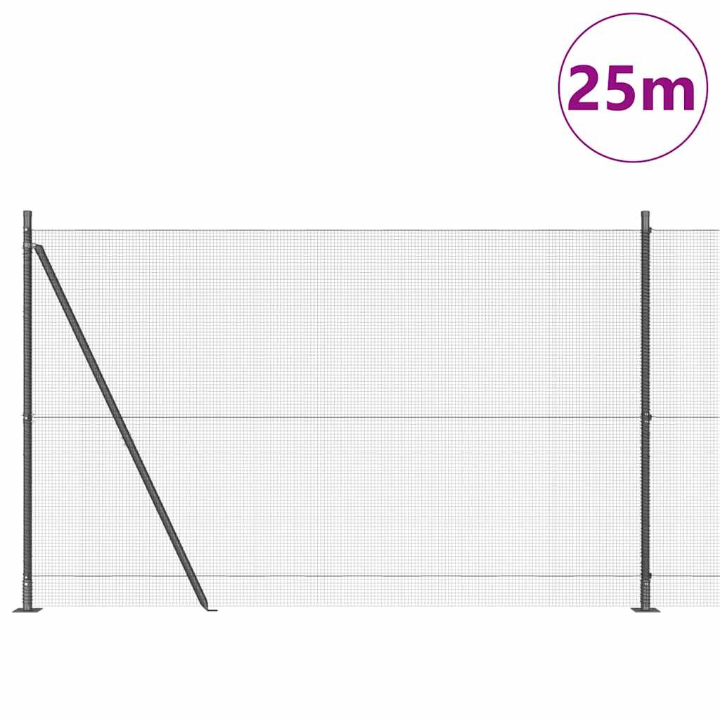 Zavareno žičano ogradno mreža s betonskom podlogom 25 x 1,4 m