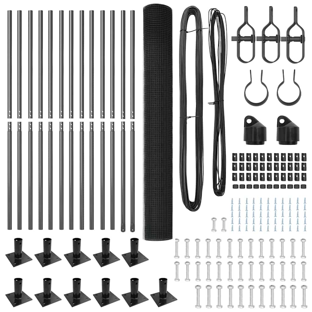 Zavareno žičano ogradno mreža s betonskom podlogom 25 x 1,4 m