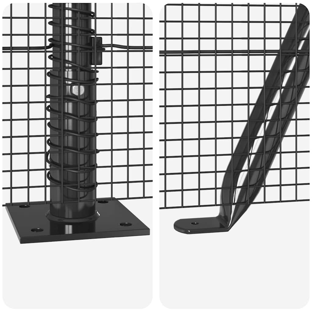 Zavareno žičano ogradno mreža s betonskom podlogom 25 x 1,5 m