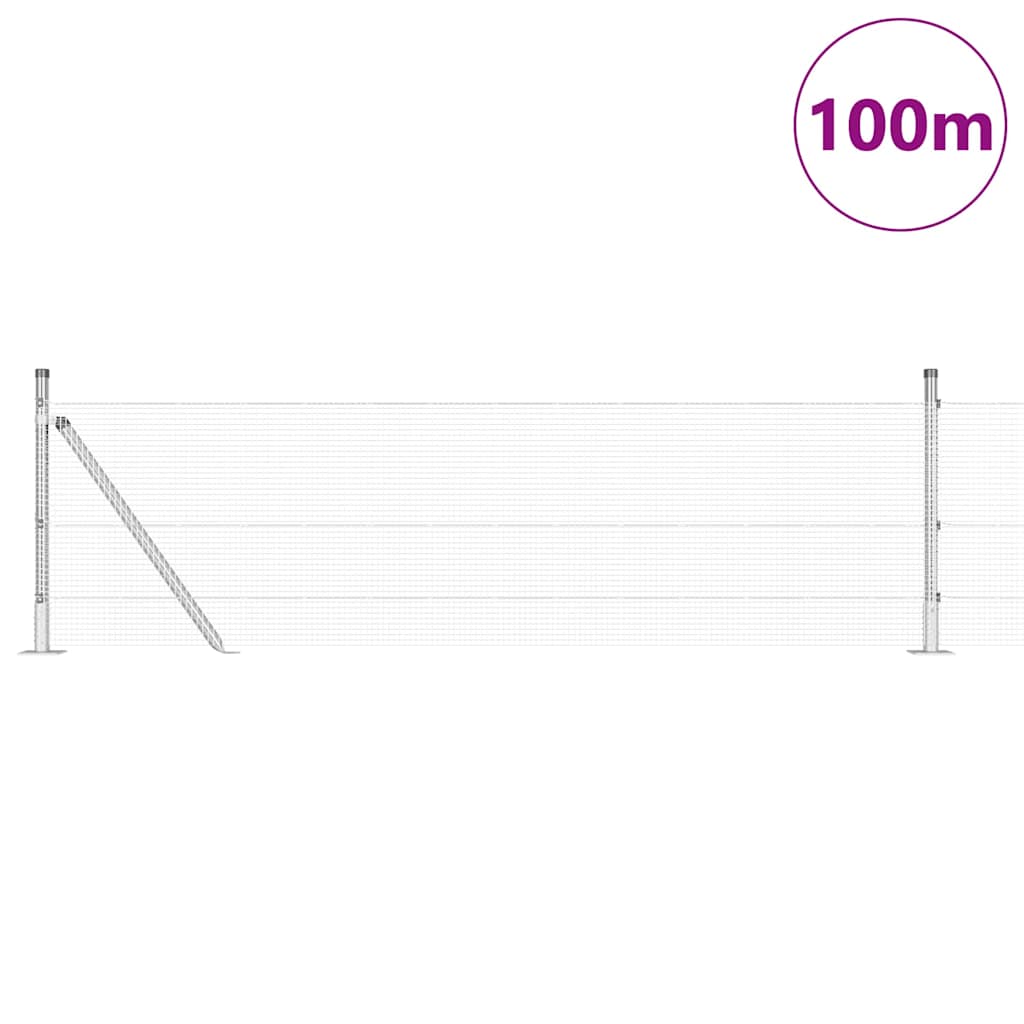 Zavareno žičano ogradno mreža s betonskom podlogom 100 x 0,5 m