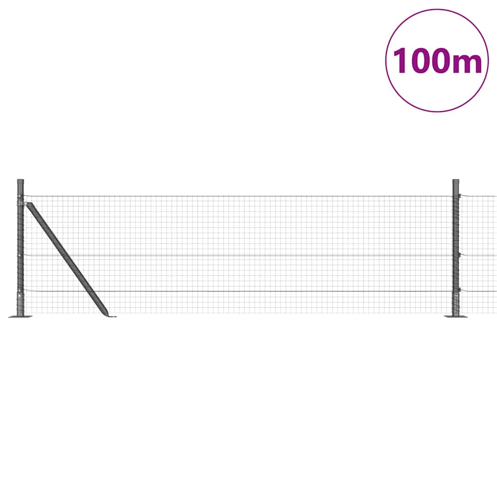 Zavareno žičano ogradno mreža s betonskom podlogom 100 x 0,5 m