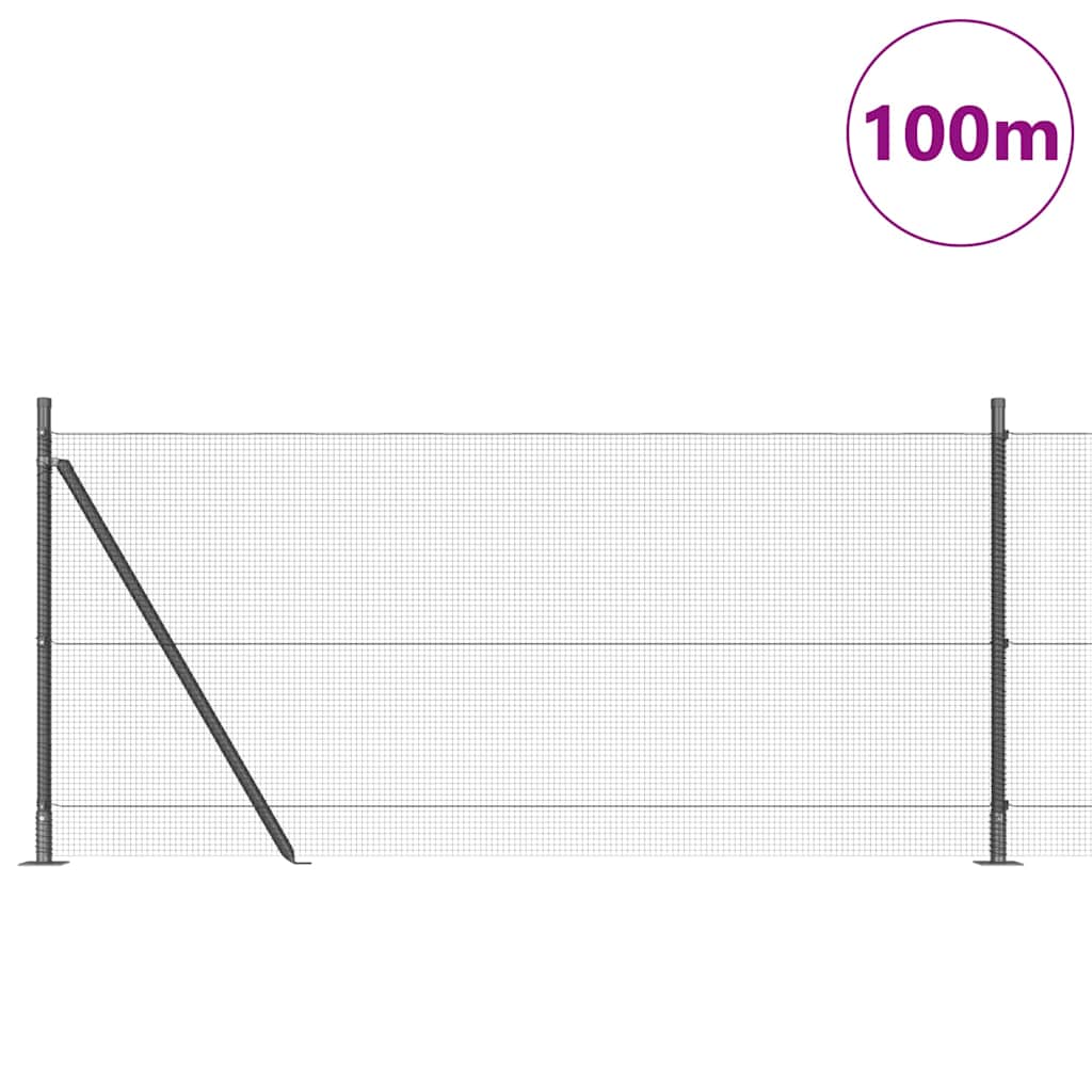Zavareno žičano ogradno mreža s betonskom podlogom 100 x 1 m