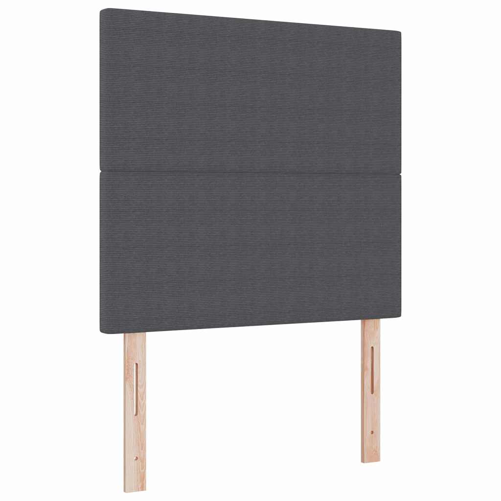 Krevet s opruga kutije Tamno siva i bijela 120 x 190 cm