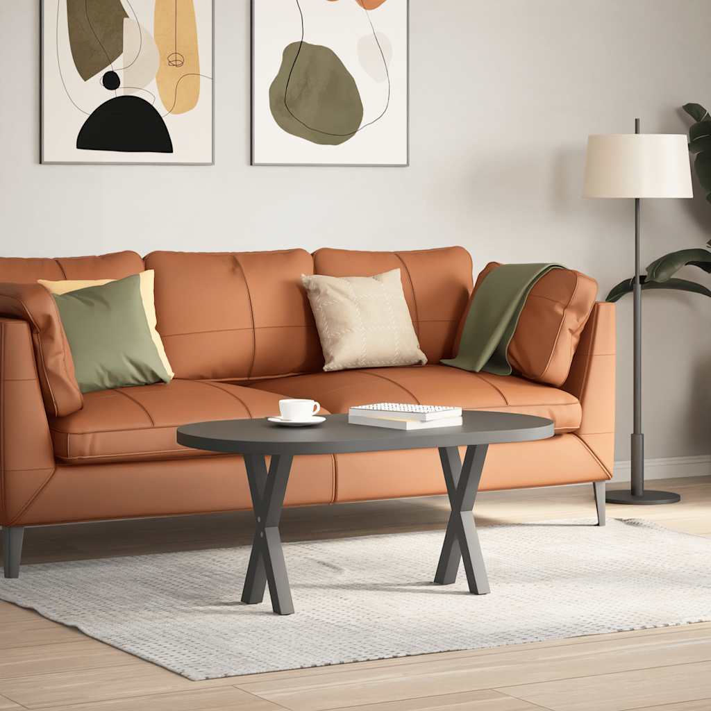 Noge za klub stolić u obliku slova X, 2 kom, antracit, 38 x (42-43) cm, čelik