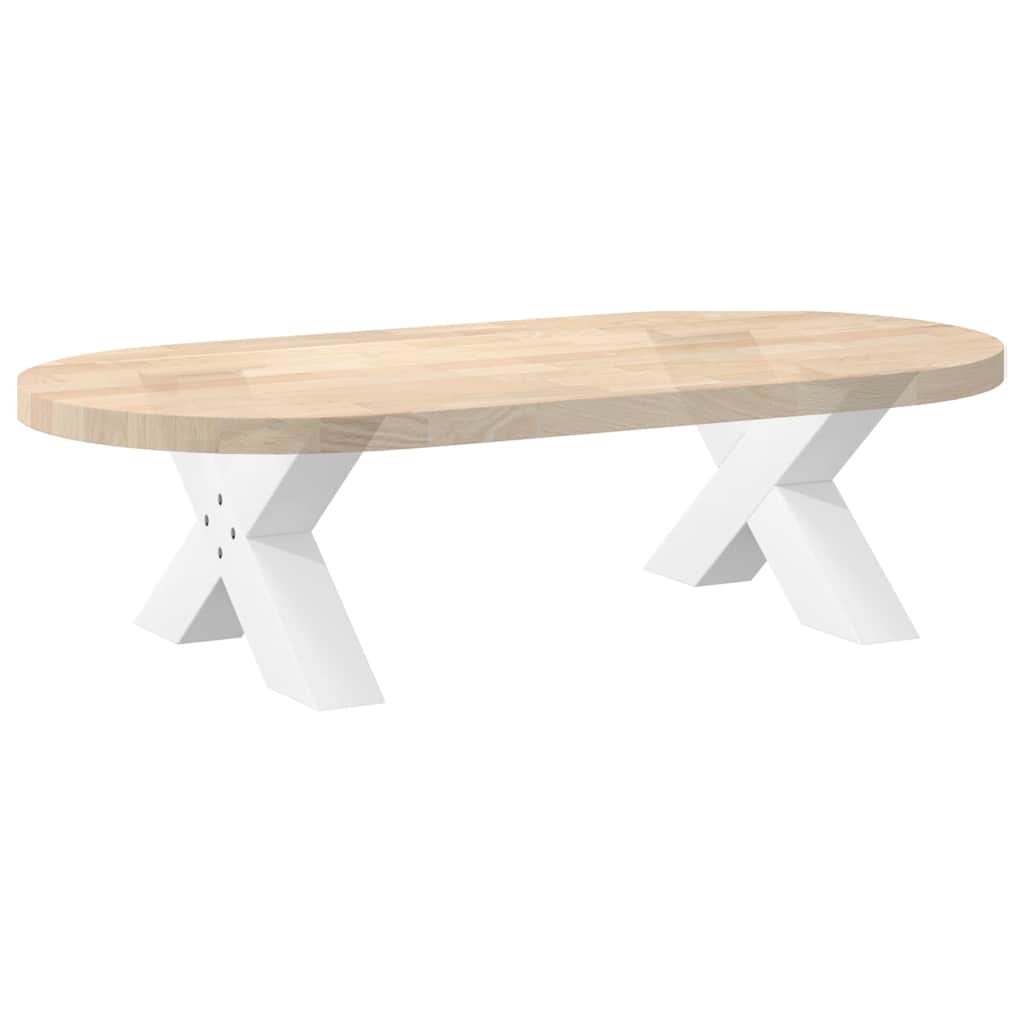 Noge za klub stolić u obliku slova X, 2 kom, bijele, 60 x (30-31) cm, čelik