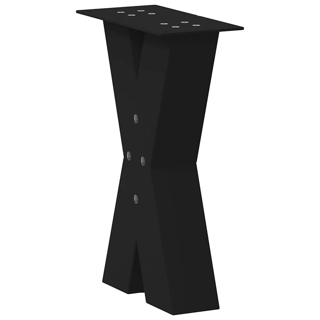 Noge za klub stolić u obliku slova X, 2 kom, crne, 28 x (42-43) cm, čelik