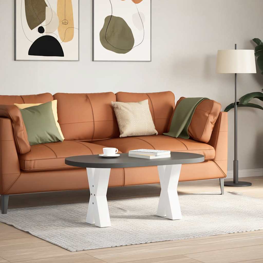 Noge za klub stolić u obliku slova X, 2 kom, bijele, 38 x (42-43) cm, čelik