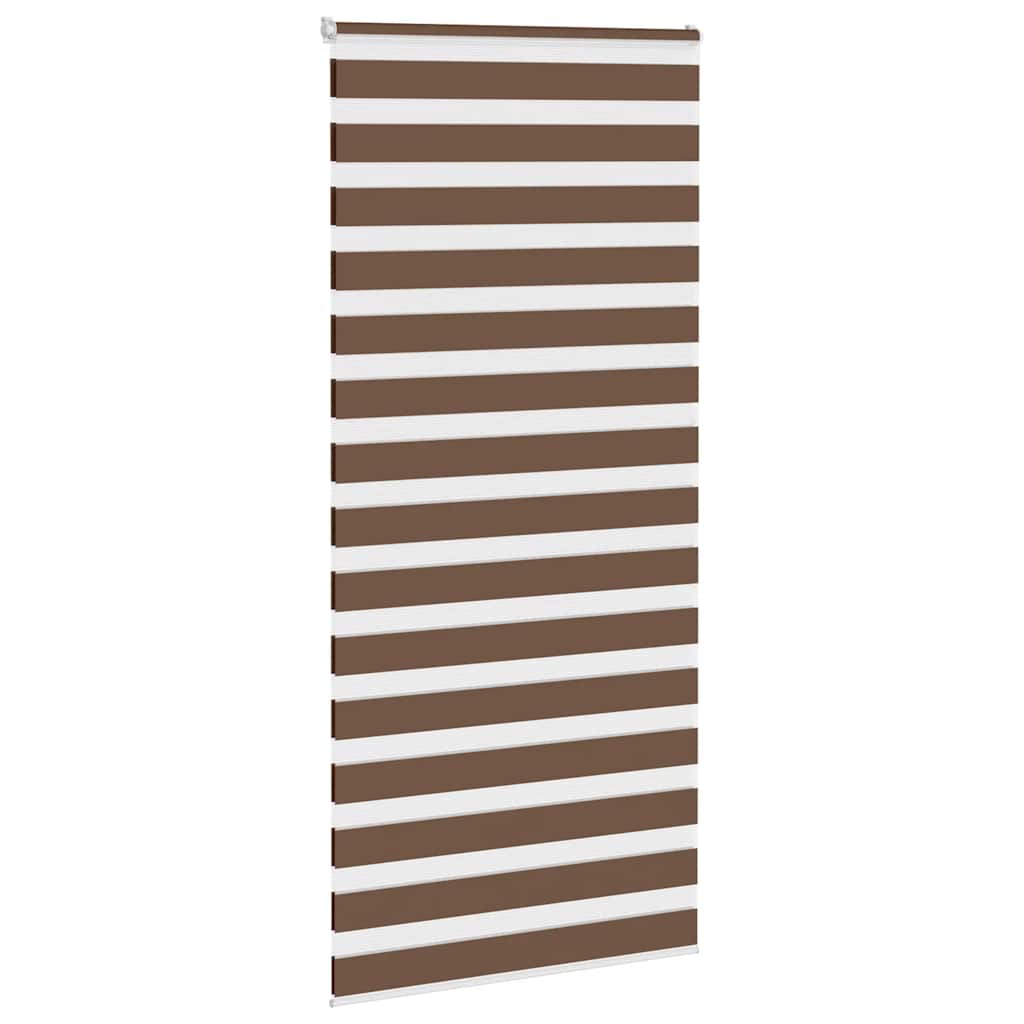 Zebra zavjesa Smeđa 110x200 cm Širina tkanine 105,9 cm Poliester