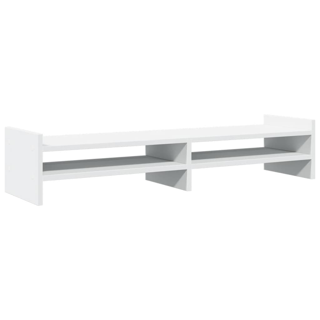 Stalak za monitor bijeli 100x27x20 cm od konstruiranog drva