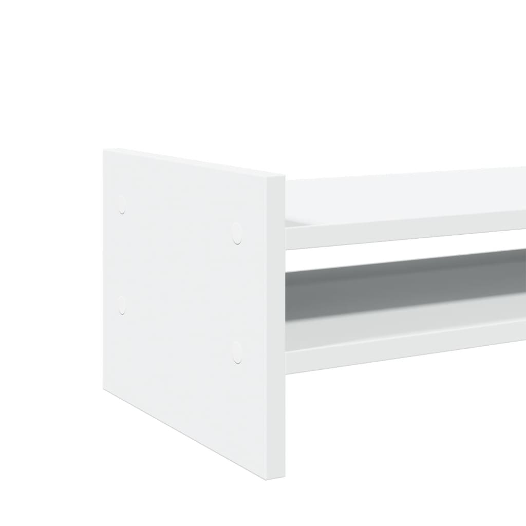Stalak za monitor bijeli 100x27x20 cm od konstruiranog drva