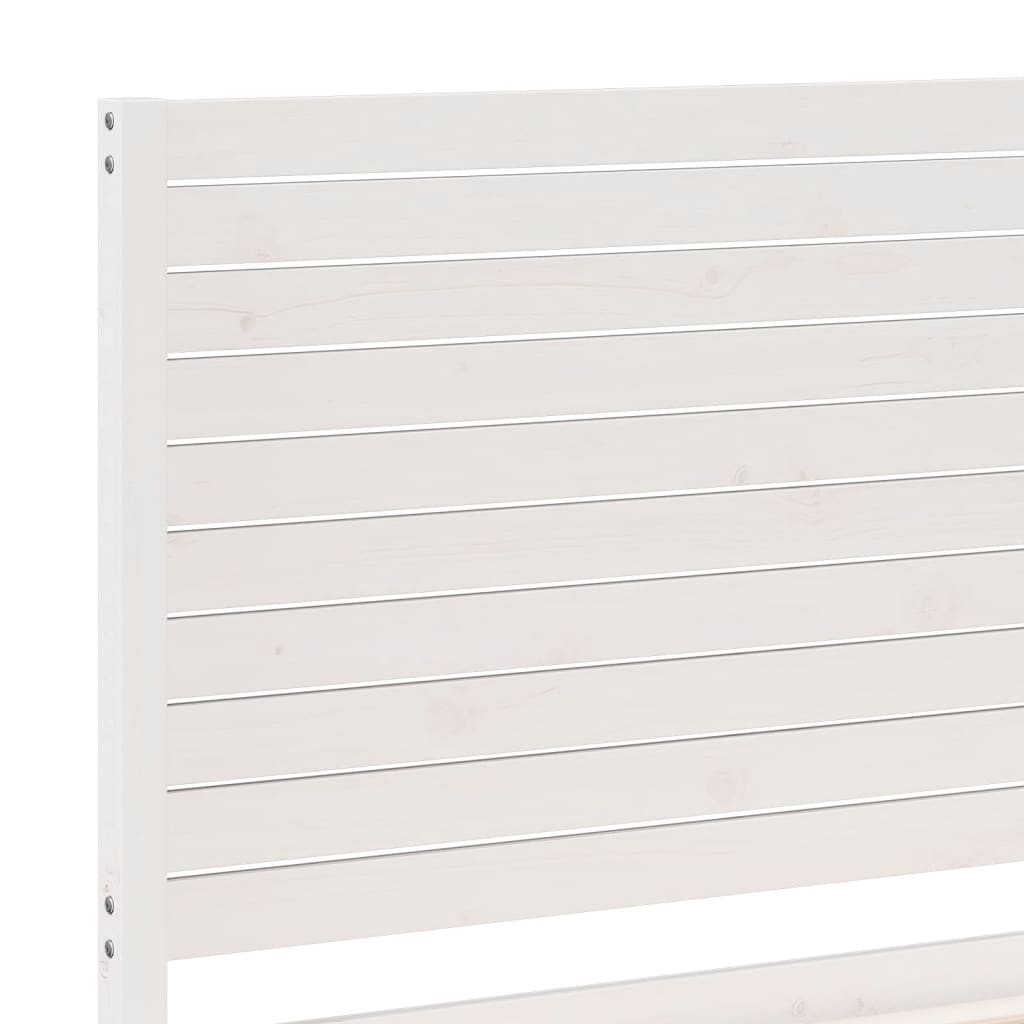 Dugi okvir kreveta bez madraca bijeli 200 x 210 cm masivno drvo