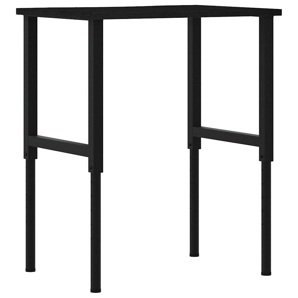 Radni stol tamnosmeđi 80x60x(71,5-98) cm masivno drvo hrast