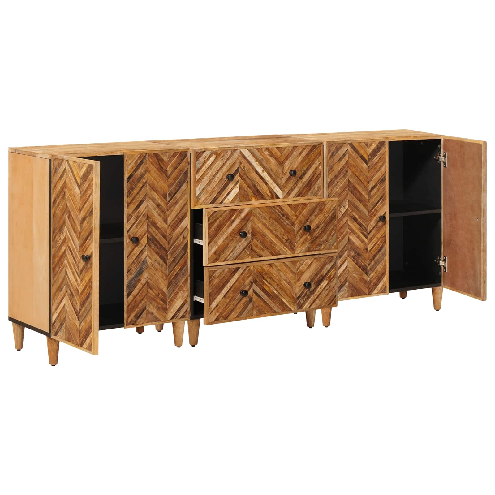 Ormari za skladištenje 3 pcs Smeđa 60 x 33,5 x 75 cm