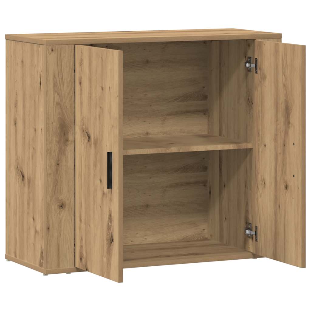 Komoda boja hrasta artisan 80 x 33 x 70 cm konstruirano drvo