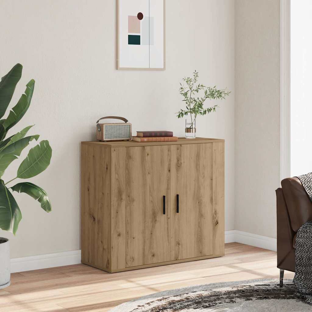 Komoda boja hrasta artisan 80 x 33 x 70 cm konstruirano drvo